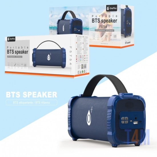 SPEAKER ONE PLUS BTS SPEAKER F5754 DISK PLAY/FM RADIO/AUX BLUE